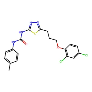 1-[5-[3-(2,4-dichlorophenoxy)propyl]-1,3,4-thiadiazol-2-yl]-3-(4-methylphenyl)urea structure