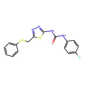 1-(4-Fluorophenyl)-3-[5-(phenylsulfanylmethyl)-1,3,4-thiadiazol-2-yl]urea structure