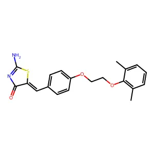 5-(4-(2-(2,6-Dimethylphenoxy)ethoxy)benzylidene)-2-iminothiazolidin-4-one structure