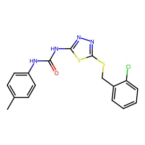 1-{5-[(2-Chlorobenzyl)sulfanyl]-1,3,4-thiadiazol-2-yl}-3-(4-methylphenyl)urea structure