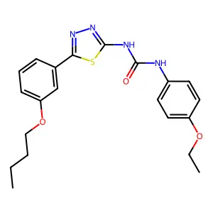 1-[5-(3-Butoxyphenyl)-1,3,4-thiadiazol-2-yl]-3-(4-ethoxyphenyl)urea structure