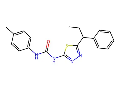 1-(4-Methylphenyl)-3-[5-(1-phenylpropyl)-1,3,4-thiadiazol-2-yl]urea structure