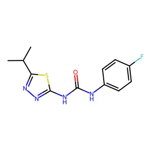 1-(4-Fluorophenyl)-3-(5-propan-2-yl-1,3,4-thiadiazol-2-yl)urea structure