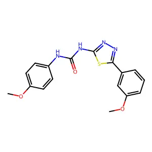 1-(4-Methoxyphenyl)-3-[5-(3-methoxyphenyl)-1,3,4-thiadiazol-2-yl]urea structure