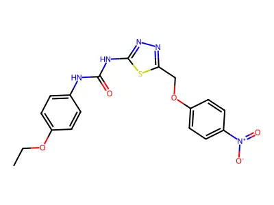 1-(4-Ethoxyphenyl)-3-[5-[(4-nitrophenoxy)methyl]-1,3,4-thiadiazol-2-yl]urea structure