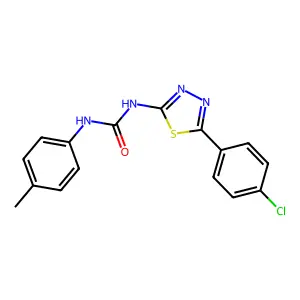 1-[5-(4-Chlorophenyl)-1,3,4-thiadiazol-2-yl]-3-(4-methylphenyl)urea structure