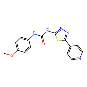 1-(4-Methoxyphenyl)-3-(5-pyridin-4-yl-1,3,4-thiadiazol-2-yl)urea structure