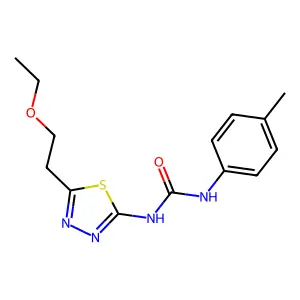 1-[5-(2-Ethoxyethyl)-1,3,4-thiadiazol-2-yl]-3-(4-methylphenyl)urea structure