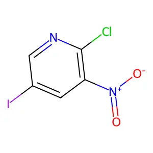 2-Chloro-5-iodo-3-nitropyridine structure