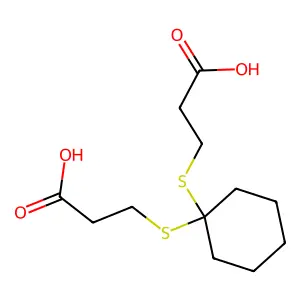 环己烷-1,1-双(3-硫代丙酸) structure