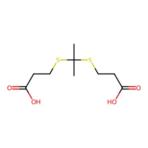 3-[2-(2-carboxyethylsulfanyl)propan-2-ylsulfanyl]propanoic Acid structure