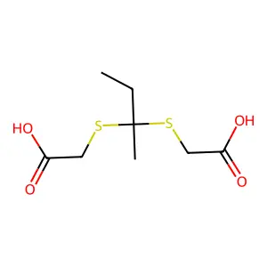 双(仲亚丁基二硫代)乙酸 structure