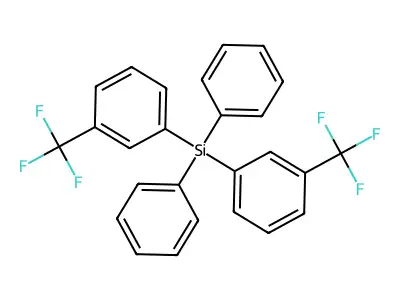 Bis(3-(trifluoromethyl)phenyl)diphenylsilane structure