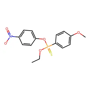 O-Ethyl O-(4-nitrophenyl) (4-methoxyphenyl)phosphonothioate structure