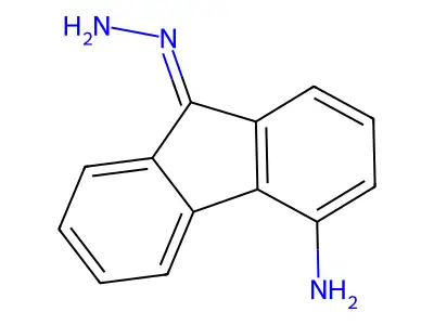 (9E)-9-hydrazinylidenefluoren-4-amine structure