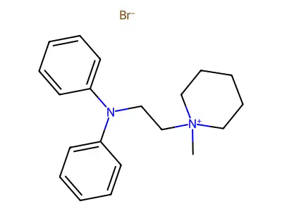 Piperidinium, 1-(2-(diphenylamino)ethyl)-1-methyl-, bromide structure
