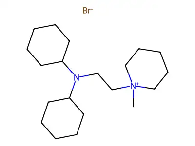 Piperidinium, 1-(2-(dicyclohexylamino)ethyl)-1-methyl-, bromide structure