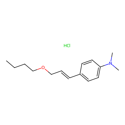 Benzenamine, 4-(3-butoxy-1-propenyl)-N,N-dimethyl-, hydrochloride structure