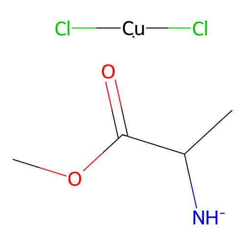 Dichlorocopper;(1-methoxy-1-oxopropan-2-yl)azanide structure