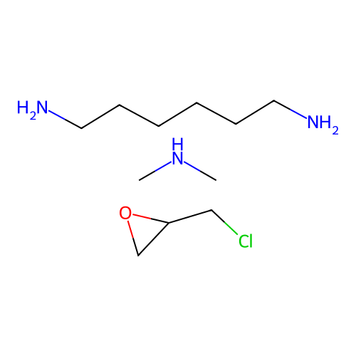 2-(chloromethyl)oxirane;hexane-1,6-diamine;N-methylmethanamine structure