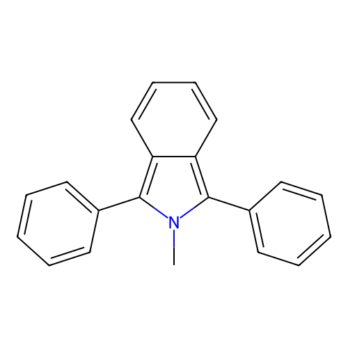 2-methyl-1,3-diphenyl-2H-isoindole structure