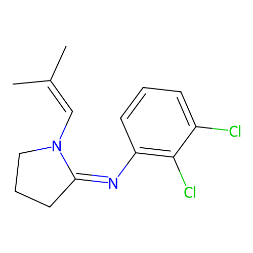 2,3-Dichloro-N-(1-(2-methyl-1-propenyl)-2-pyrrolidinylidene)benzenamine structure