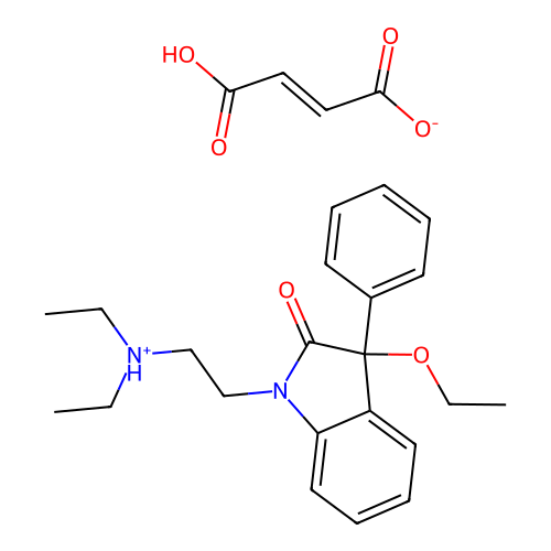 C22H28N2O2.C4H4O4.1/2H2O structure