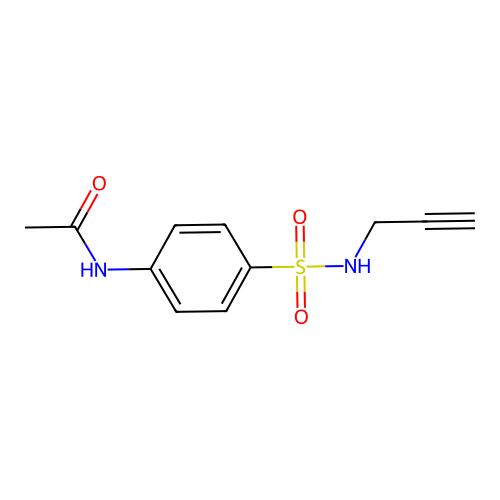 4-acetamido-N-(prop-2-ynyl)benzenesulfonamide structure