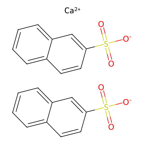 Calcium di(naphthalene-2-sulphonate) structure