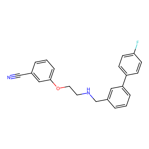 Benzonitrile, 3-(2-(((4'-fluoro(1,1'-biphenyl)-3-yl)methyl)amino)ethoxy)- structure