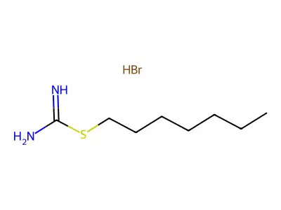 Pseudourea, 2-heptyl-2-thio-, hydrobromide structure