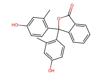 3,3-Bis(4-hydroxy-2-methylphenyl)-1-isobenzofuranone structure