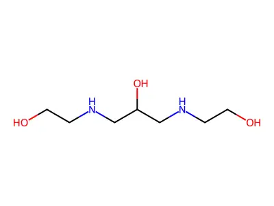 2-Propanol, 1,3-bis((2-hydroxyethyl)amino)- structure