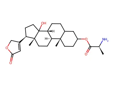 3-(Alanyloxy)-14-hydroxycard-20(22)-enolide structure
