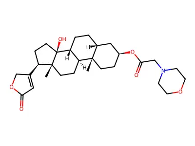 Digitoxigenin-3-beta-(morphilinyl)acetate structure