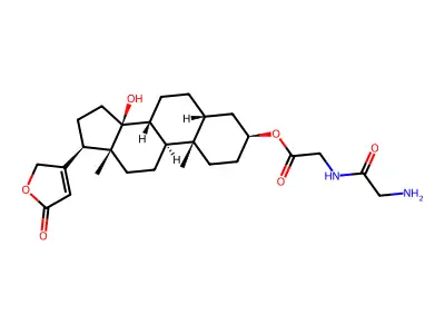 Digitoxigenin-3-beta-N-glycylglycyl ester structure