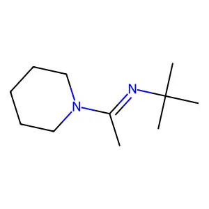 N-tert-butyl-1-piperidin-1-ylethanimine structure