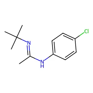 N'-tert-butyl-N-(4-chlorophenyl)ethanimidamide structure