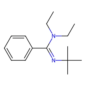 N'-tert-butyl-N,N-diethylbenzenecarboximidamide structure