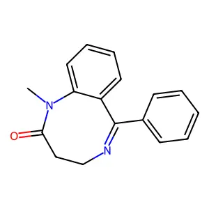 1,2,3,4-Tetrahydro-1-methyl-6-phenyl-1,5-benzodiazocin-2-one structure