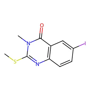 6-Iodo-3-methyl-2-methylsulfanylquinazolin-4-one structure