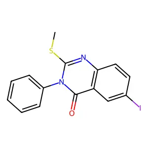 6-Iodo-2-methylsulfanyl-3-phenylquinazolin-4-one structure