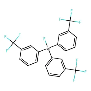 Fluoro{tris[3-(trifluoromethyl)phenyl]}silane structure