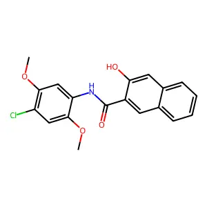 2-Naphthalenecarboxamide, N-(4-chloro-2,5-dimethoxyphenyl)-3-hydroxy- structure