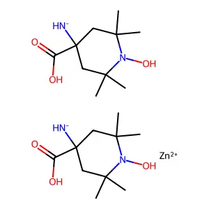 Zinc,2,6,6-tetramethyl-1-piperidinyloxyato-N(4),O(4))-, (T-4) structure