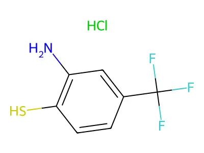 2-Amino-4-(trifluoromethyl)benzenethiol hydrochloride structure