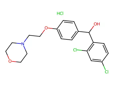 Methanol, (2,4-dichlorophenyl)(p-2-morpholinoethoxy)-, hydrochloride structure