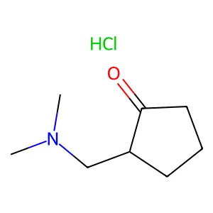 2-((Dimethylamino)methyl)cyclopentan-1-one hydrochloride structure