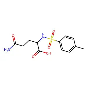 (S)-5-Amino-2-(4-methylphenylsulfonamido)-5-oxopentanoic acid structure