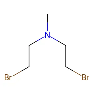 2-溴-N-(2-溴乙基)-N-甲基乙胺 structure